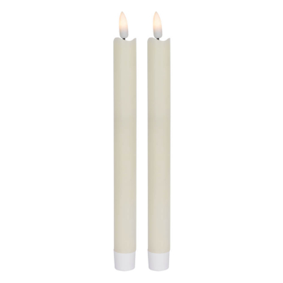 LED-Echtwachskerzen, Flame Antique, 1 warmweiße flackernde LED, 2er-Set
