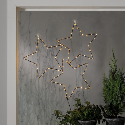 Star Trading LED-Weihnachtssterne, STELLA, 50 warmweiße LEDs, 3er-Set