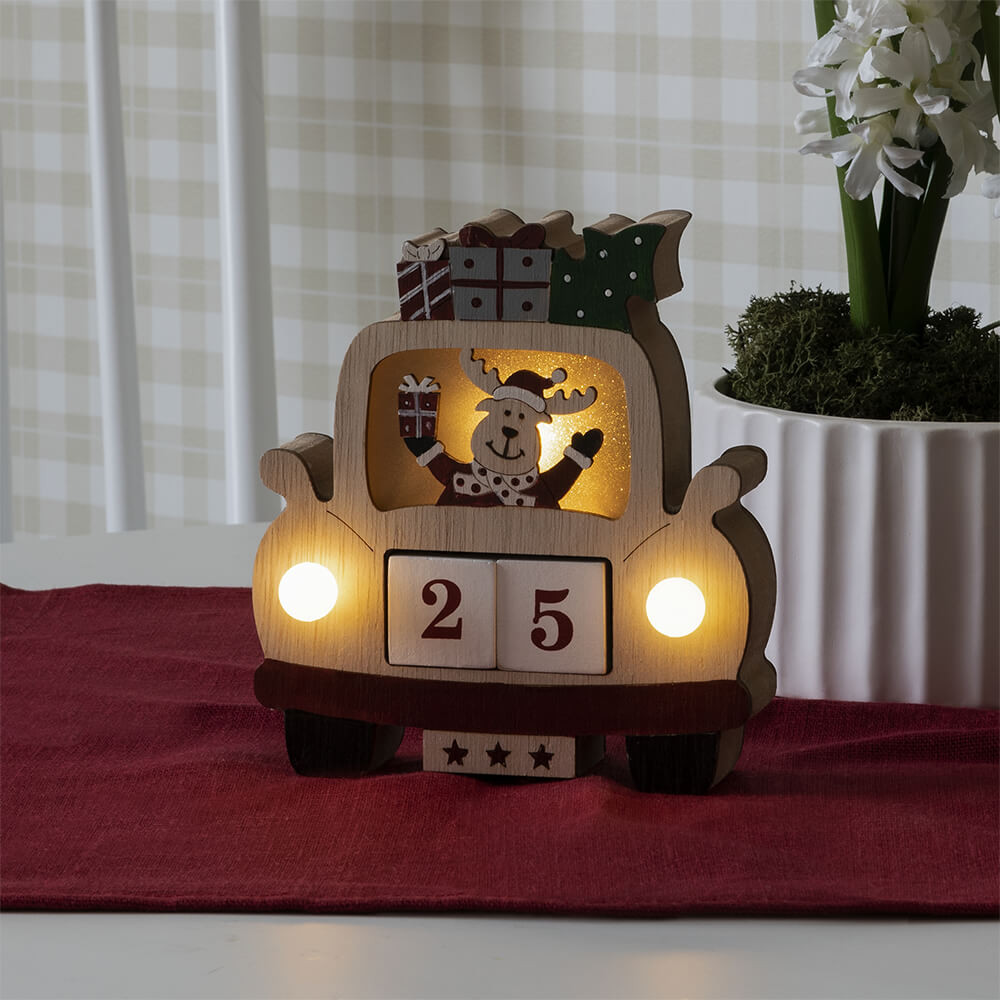 Konstsmide LED-Weihnachtsfigur Datumswürfel 3x warmweiße LEDs Rentier