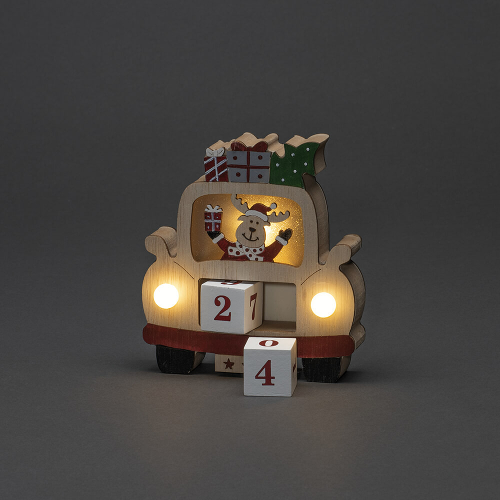 Konstsmide LED-Weihnachtsfigur Datumswürfel 3x warmweiße LEDs Rentier
