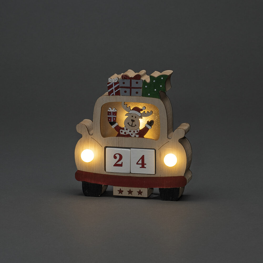 Konstsmide LED-Weihnachtsfigur Datumswürfel 3x warmweiße LEDs Rentier