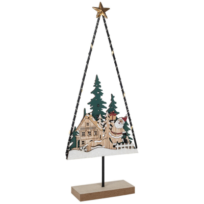 Seasonals Weihnachtsleuchter SANTA, 10 warmweiße LEDs,