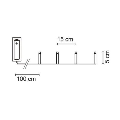 Sterntaler LED-Stern, 1 warmweiße LED, mit Batteriebox, weiß