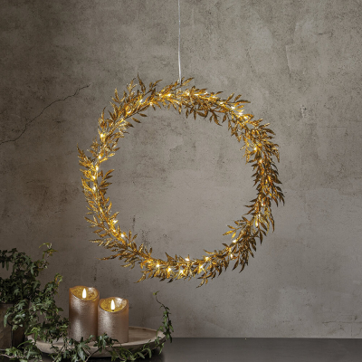 Star Trading LED-Kranz, 50 warmweiße LEDs, ELEGANT