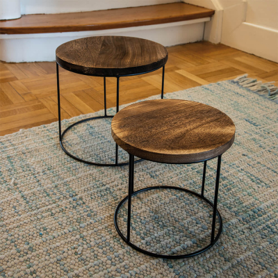 Beistelltische, 2er-Set, Holz