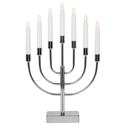 Seasonals Weihnachtsleuchter ANYWHERE, 7 x warmweiße LEDs Nickel matt