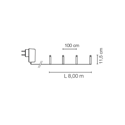 Sterntaler LED-Dekolichterkette, 9 Sterne, 9 warmweiße LEDs, Durchmesser 115 mm