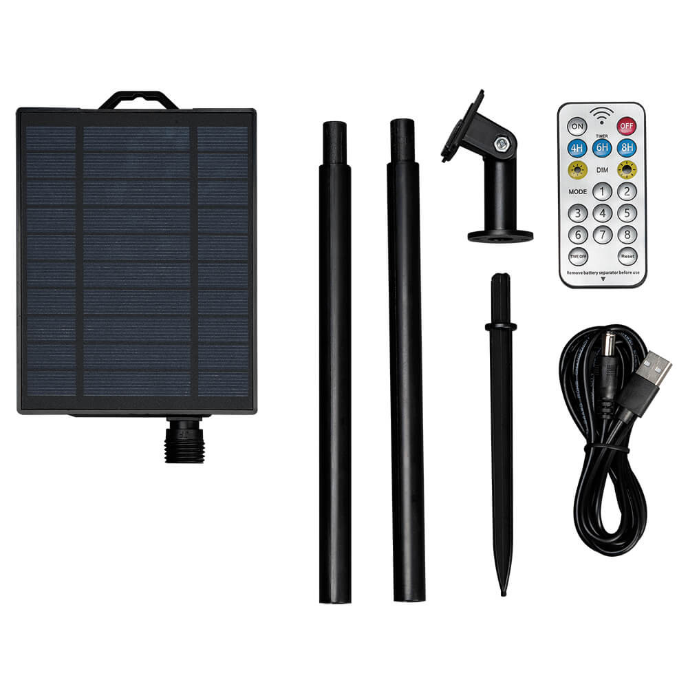 Konstsmide LED-Sternenvorhang, 72 bernsteinfarbene LED mit Solar-Batteriebox