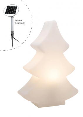 8 seasons - Motivleuchte Shining Tree 40 cm weiß Solar