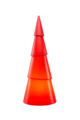 8 seasons - Motivleuchte Shining Tree rund 55 cm rot