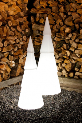 8 seasons - Motivleuchte Shining Tree rund 75 cm weiß Solar