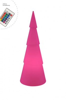 8 seasons - Motivleuchte Weihnachtsbaum Shining Tree rund 100 cm weiß RGB