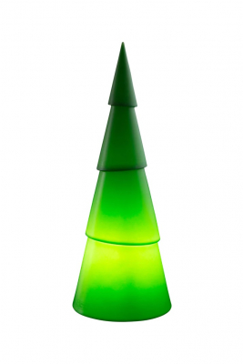 8 seasons - Motivleuchte Weihnachtsbaum Shining Tree rund 100 cm grün