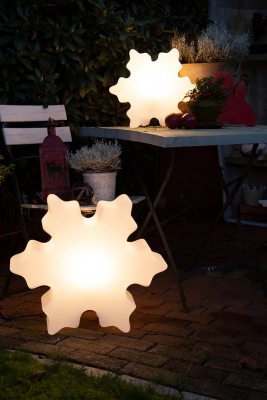 8 seasons - Motivleuchte Shining Crystal 60cm weiß Solar