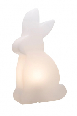 8 seasons - Motivleuchte Shining Rabbit 70 cm weiß Solar