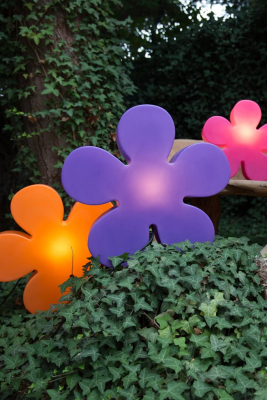 8 seasons - Motivleuchte Shining Flower Durchmesser 60 cm lila