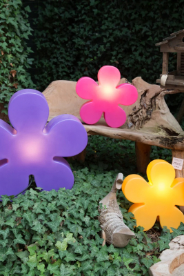 8 seasons - Motivleuchte Shining Flower Durchmesser 60 cm lila