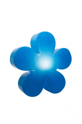 8 seasons - Motivleuchte Shining Flower Durchmesser 60 cm blau