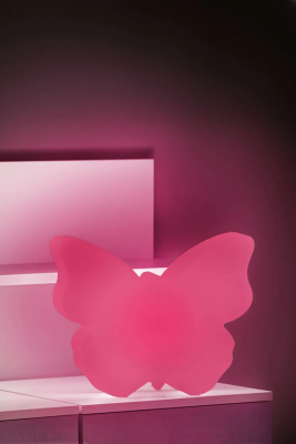 8 seasons - Motivleuchte Shining Butterfly 40 cm pink LED
