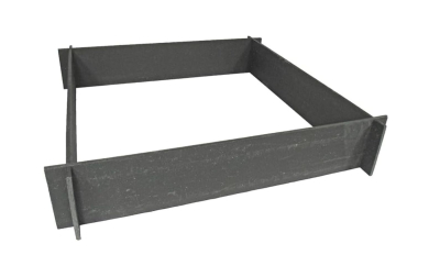 Ubbink Pflanzbeet aus recyceltem PVC, 10 mm stark, Streifen - H19 x 100 x 100 cm - 4 x