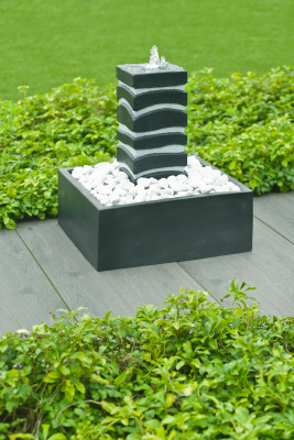 Ubbink BORGO - Zweifarbige Polyresin-Säule H40x18x18 cm