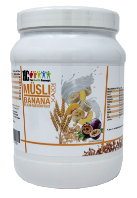 XAXX HC BODY CONTROL MÜSLI 600g Banane Pfirsich Passion Fruit, Laktosefrei