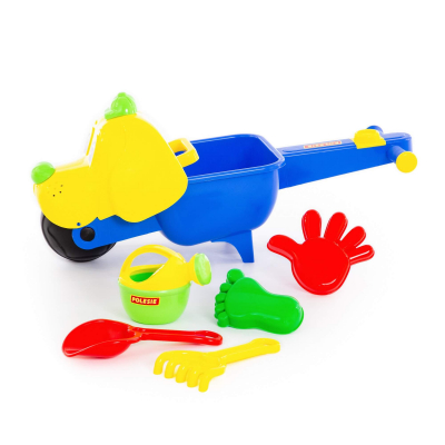 Polesie Schubkarre Bimm + Sandgarnitur mit Gießkanne klein, 6-tlg. (Set Nr.341)