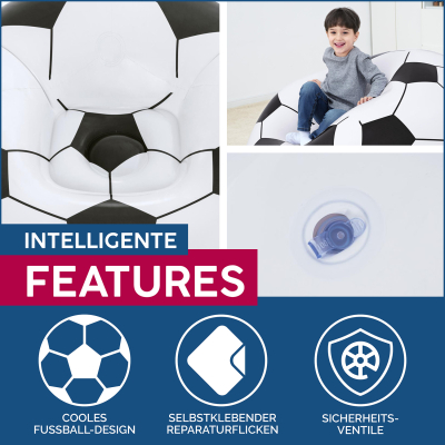 Bestway Beanless Luftsessel Fußball 114 x 112 x 66 cm
