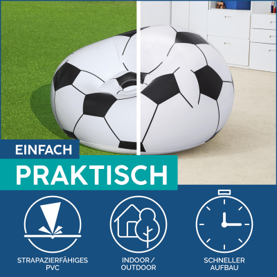 Bestway Beanless Luftsessel Fußball 114 x 112 x 66 cm
