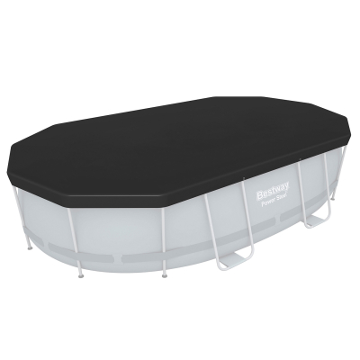 Bestway PVC-Abdeckplane 418 x 230 cm, schwarz, oval