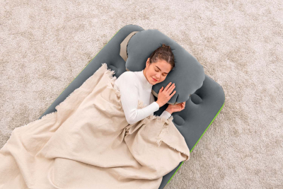 Bestway Single-Luftbett  Roll & Relax mit Kissenpumpe 188 x 99 x 22 cm