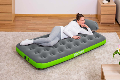 Bestway Single-Luftbett  Roll & Relax mit Kissenpumpe 188 x 99 x 22 cm