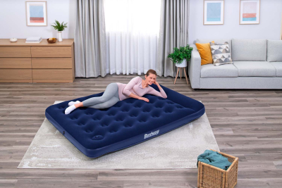 Bestway Doppelluftbett mit integrierter Fußpumpe 203 x 152 x 28 cm