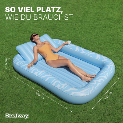 Bestway Aufblasbare Sonnenliege 203 x 137 x 25,5 cm