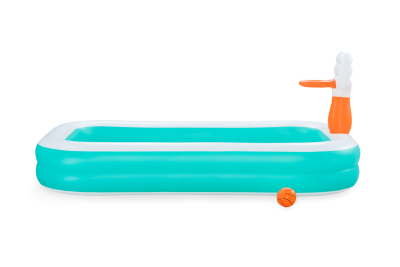 Bestway Family Pool Dunk N Splash mit Basketballkörben 251 x 168 x 102 cm