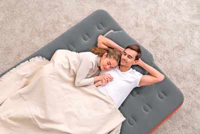Bestway Doppelluftbett Roll & Relax mit Kissenpumpe 203 x 152 x 22 cm
