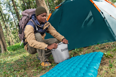 Bestway aufblasbare Single-XL-Isomatte AlpineLite für Mumienschlafsäcke 183 x 63,5 x 7,5 cm