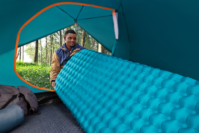 Bestway aufblasbare Single-XL-Isomatte AlpineLite für Mumienschlafsäcke 183 x 63,5 x 7,5 cm