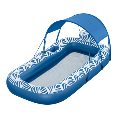 Bestway Poolmatte Comfort Plush mit Sonnenschutzdach 198 x 112 cm