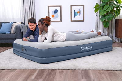Bestway TriTech Doppelluftbett mit mobiler, akkubetriebener Elektropumpe 203 x 152 x 36 cm
