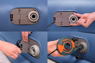 Bestway TriTech Doppelluftbett mit integrierter Elektropumpe 203 x 152 x 56 cm