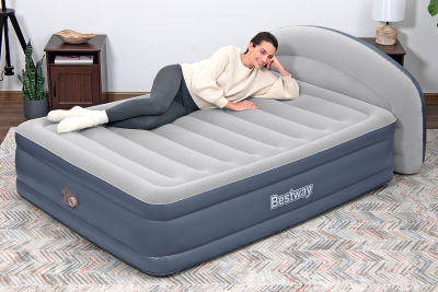Bestway TriTech Doppelluftbett mit integrierter Elektropumpe & Kopfteil LoungeLux 229 x 152 x 84 cm