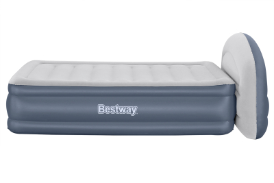 Bestway TriTech Doppelluftbett mit integrierter Elektropumpe & Kopfteil LoungeLux 229 x 152 x 84 cm