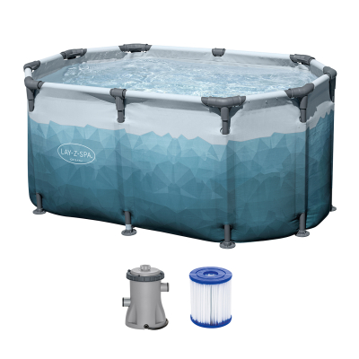 Bestway LAY-Z-SPA Eisbad Glacial Dip mit Filterpumpe 150 x 90 x 65 cm, oval