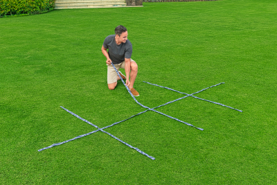 Bestway Steel Pro Frame Pool ohne Pumpe 366 x 201 x 66 cm, Blattform-Design, eckig