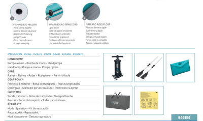 Bestway Hydro Force Schlauchboot-Set Adventure Elite X4 315 x 165 x 41 ,5 cm