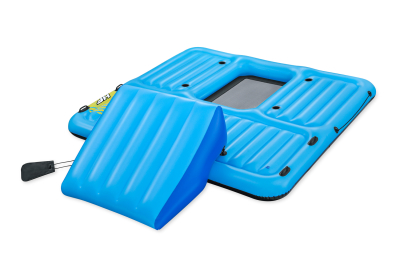 Bestway Badeinsel Summer Slide mit Wasserrutsche 376 x 311 cm