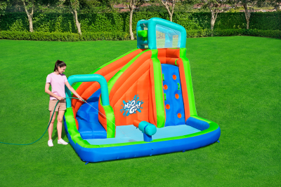 Bestway H2OGO! Mega-Wasserpark Turborutsche mit Dauergebläse 365 x 320 x 270 cm