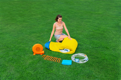 Bestway H2OGO! Mega-Wasserpark Wasserberg mit Dauergebläse 435 x 286 x 267 cm