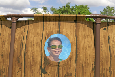 Bestway Steel Pro MAX Splashview Frame Pool Komplett-Set mit Filterpumpe Durchmesser 427 x 107 cm, Holz-Optik (Pinie), rund